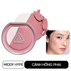 Phấn má hồng bắt sáng 3CE Blushlighter, #Middy Hype - cánh hồng phai quyến rũ