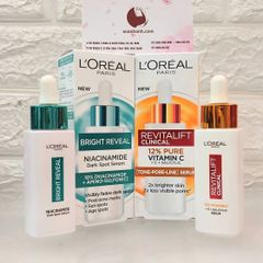 Serum L'oreal Revitalift Clinical 12% Vitamin C + HA tinh khiết - trắng sáng và căng mọng da (New)