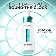 Serum L'oreal Bright Revel Niacinamide Dark Spot trắng rạng rỡ và giảm sạm nám, 30ml (Hot)