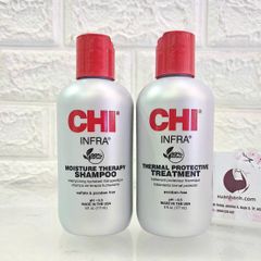 Cặp gội xả CHI INFRA chăm sóc, phục hồi tóc khô yếu, suôn mượt và chắc khỏe - 177ml x 2 chai.