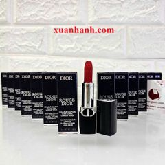 Son Dior Rouge Velvet nhung mịn lì, lâu trôi, #777 - đỏ cam thời thượng, mini