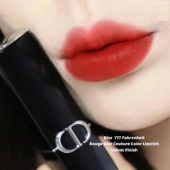 Son Dior Rouge Velvet nhung mịn lì, lâu trôi, #777 - đỏ cam thời thượng, mini