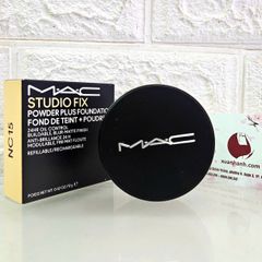 Phấn phủ Mac Studio Fix Powder Plus che phủ lì mịn, kiềm dầu, #NC15 sáng beige (New)