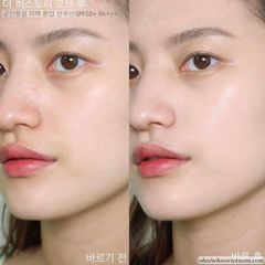 Cushion The Whoo Radiant White Tone Up che phủ tốt và sáng nâng tone mịn da.