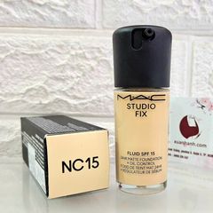 Kem nền Mac Studio Fix Fluid SPF15 lì mịn, che phủ, kìm dầu tốt #NC15 sáng beige (New)