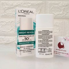 Kem chống nắng L'oreal Dark Spot Fluide UV SPF50+ ráo mịn, matte da, 50ml
