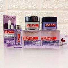 Bộ dưỡng da L'oreal RevitalLift Filler căng mọng và trẻ hóa da, 3sp - Hàng nội địa Đức