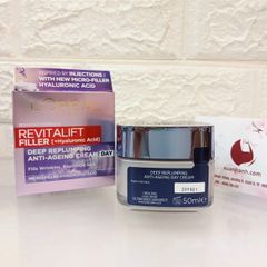 Bộ dưỡng da L'oreal RevitalLift Filler căng mọng và trẻ hóa da, 3sp - Hàng nội địa Đức