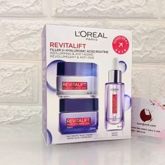 Bộ dưỡng da L'oreal RevitalLift Filler căng mọng và trẻ hóa da, 3sp - Hàng nội địa Đức
