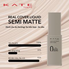 Kem nền Kanebo Kate Semi-Matte che phủ tốt, lì mịn, căng mượt, #01 trắng sáng 