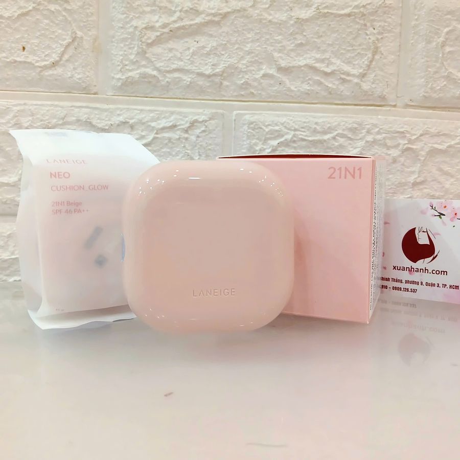 Cushion Laneige Neo Glow SPF46/PA++, che phủ tự nhiên, căng mượt da (New)