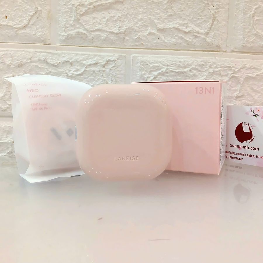 Cushion Laneige Neo Glow SPF46/PA++, che phủ tự nhiên, căng mượt da (New)
