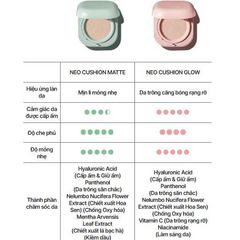 Cushion Laneige Neo Glow SPF46/PA++, che phủ tự nhiên, căng mượt da (New)