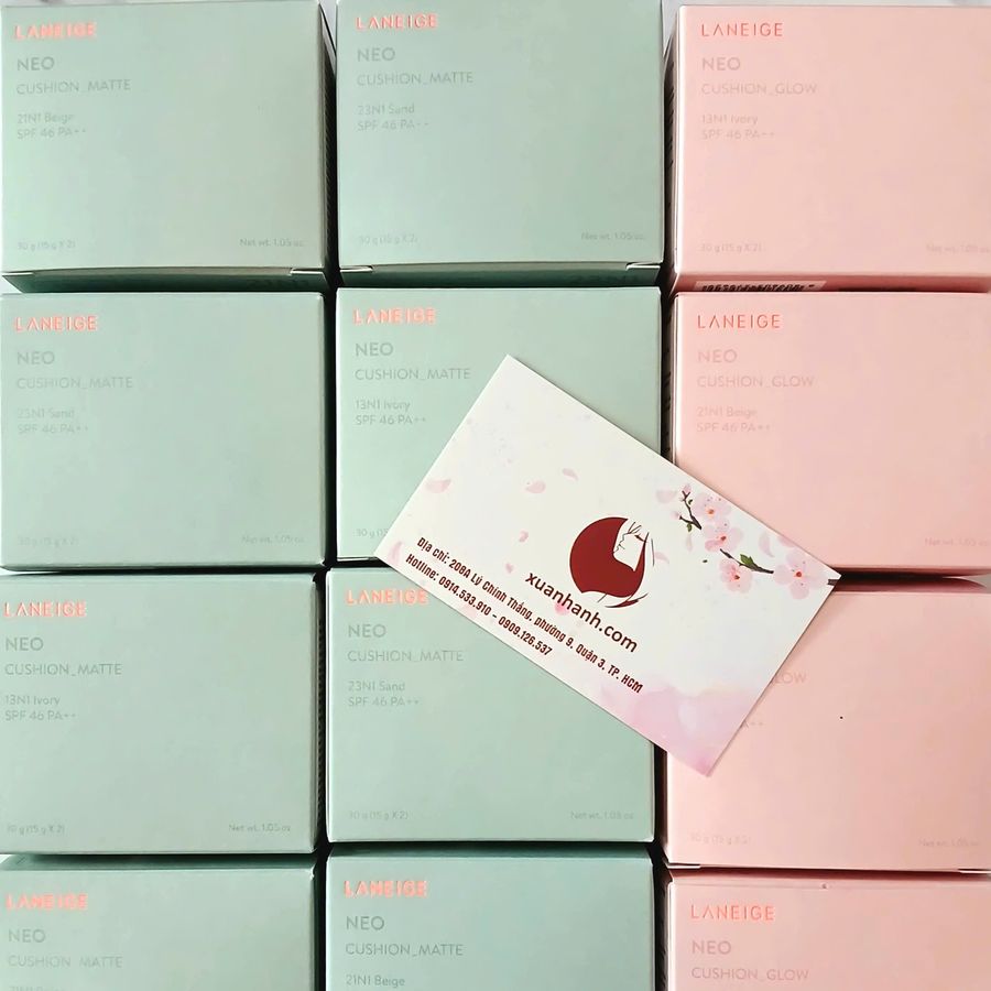 Cushion Laneige Neo Matte SPF46/PA++ che phủ lì mịn, kiềm dầu cho da (New)