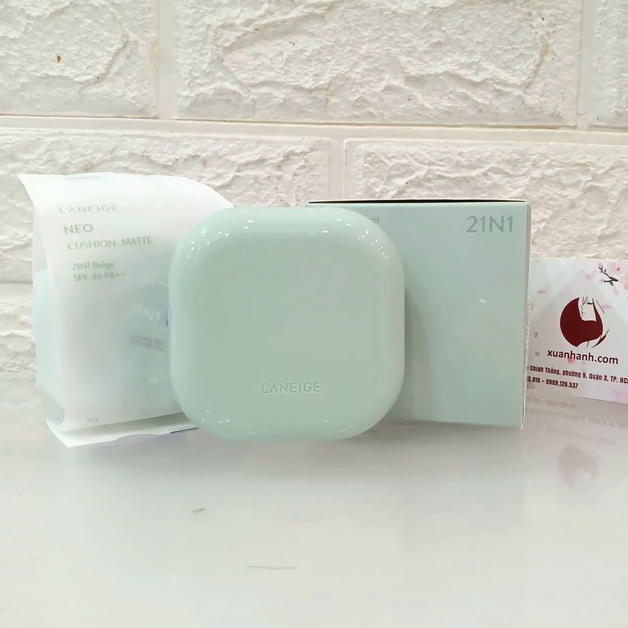 Cushion Laneige Neo Matte SPF46/PA++ che phủ lì mịn, kiềm dầu cho da (New)