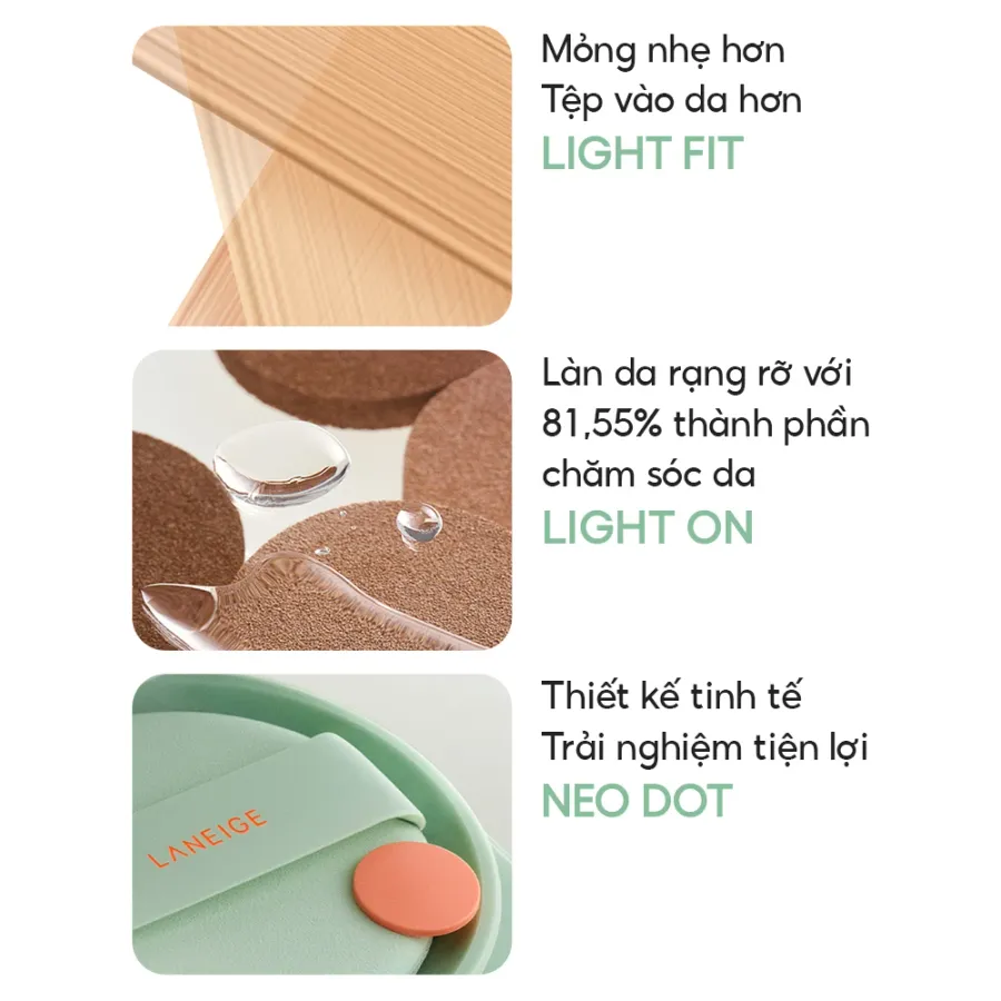 Cushion Laneige Neo Matte SPF46/PA++ che phủ lì mịn, kiềm dầu cho da (New)