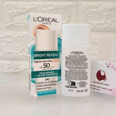 Kem chống nắng L'oreal Bright Reveal Glow Fluid SPF50 căng da trẻ hoá, 50ml