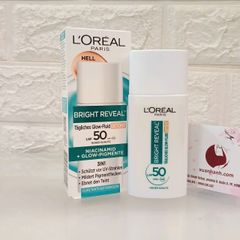 Kem chống nắng L'oreal Bright Reveal Glow Fluid SPF50 căng da trẻ hoá, 50ml