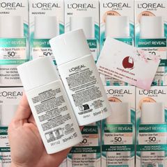 Kem chống nắng L'oreal Bright Reveal Glow Fluid SPF50 căng da trẻ hoá, 50ml