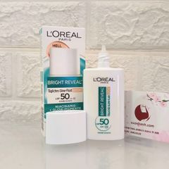Kem chống nắng L'oreal Bright Reveal Glow Fluid SPF50 căng da trẻ hoá, 50ml