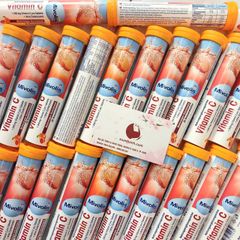 Viên sủi Mivolis Vitamin C tăng cường hệ miễn dịch cho cơ thể, hàng nội địa Đức - 20 viên