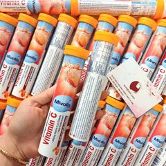 Viên sủi Mivolis Vitamin C tăng cường hệ miễn dịch cho cơ thể, hàng nội địa Đức - 20 viên