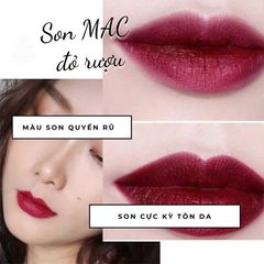 Son Mac Matte Lipstick lì mịn, giữ màu tốt #Diva đỏ rượu vang sang trọng, cuốn hút.