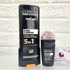 Tắm gội nam L’oreal Men Expert 5in1 Pure Carbon cuốn hút, nam tính (màu đen) - 400ml