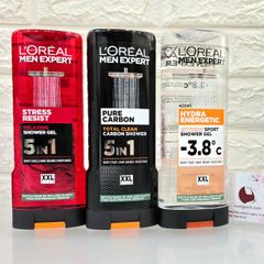 Tắm gội nam L’oreal Men Expert 5in1 Pure Carbon cuốn hút, nam tính (màu đen) - 400ml