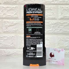 Tắm gội nam L’oreal Men Expert 5in1 Pure Carbon cuốn hút, nam tính (màu đen) - 400ml