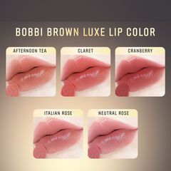 Son Bobbi Brown Luxe Lipstick căng mọng, chuẩn màu, #4 Claret đỏ đất thời thượng