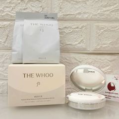 Cushion The Whoo Radiant White Moisture dưỡng sáng và cover căng mượt da - TẶNG 2 lõi