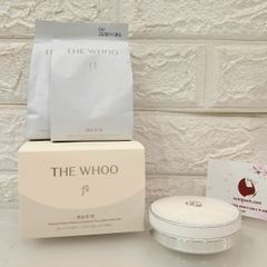 Cushion The Whoo Radiant White Moisture dưỡng sáng và cover căng mượt da - TẶNG 2 lõi