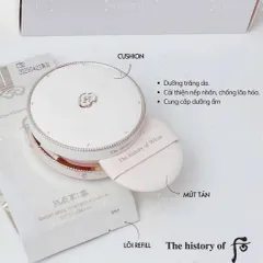 Set cushion Whoo Radiant White Moisture dưỡng sáng và cover căng mượt da - TẶNG 2 lõi