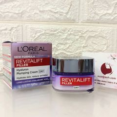 Kem dưỡng L'oreal Revitalift Filler Hyaluron làm đầy, căng mịn và trẻ hóa da, 50ml (New)
