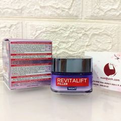 Kem dưỡng đêm L'oreal Revitalift Filler Hyaluron căng mịn và trẻ hóa da chuyên sâu, 50ml (New)