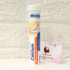 Viên sủi Mivolis Calcium tăng cường Canxi giúp xương chắc khỏe, hàng nội địa Đức - 20 viên