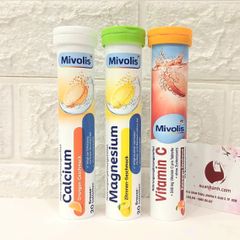 Viên sủi Mivolis Calcium tăng cường Canxi giúp xương chắc khỏe, hàng nội địa Đức - 20 viên