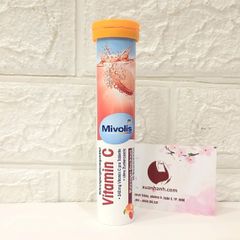 Viên sủi Mivolis Vitamin C tăng cường hệ miễn dịch cho cơ thể, hàng nội địa Đức - 20 viên