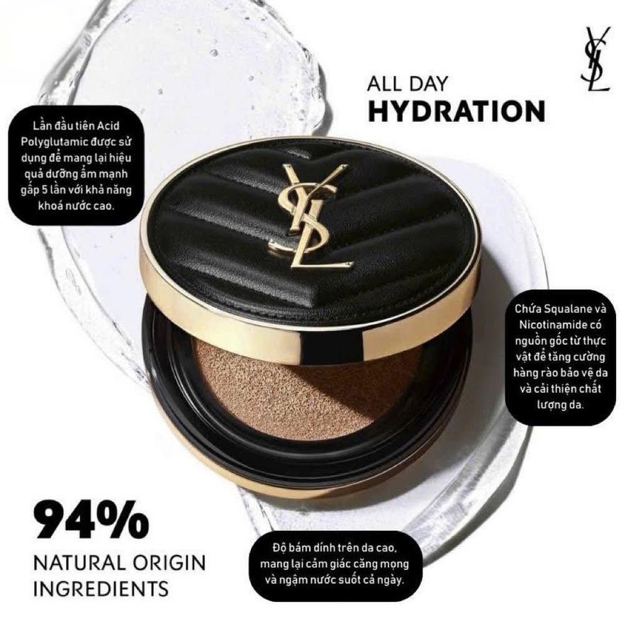 Cushion Yves Saint Laurent Encre De Peau Couture siêu mịn, che phủ tốt, #20 sáng tự nhiên - Fullsize