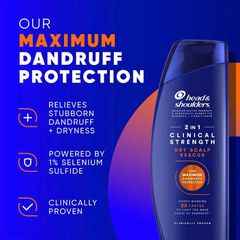 Gội xả 2in1 Head & Shoulders Clinical Strength 2X Faster, đặc trị gàu ngứa 400ml #Cam