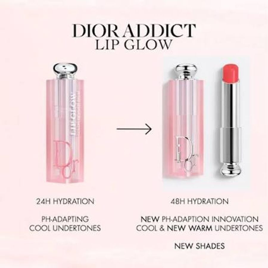 Son dưỡng Dior Addict Lip Glow mềm mượt và tăng sắc môi, #001 Pink - hồng tự nhiên (New)
