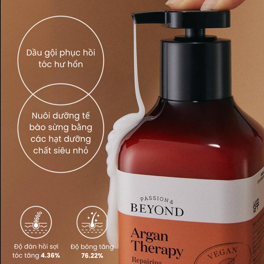 Giftset Beyond Argan Therapy chăm sóc phục hồi và nuôi dưỡng tóc chắc khỏe, mini 3sp (Hot)