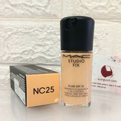 Kem nền Mac Studio Fix Fluid SPF15 lì mịn, che phủ, kìm dầu tốt #NC25 trung bình sáng (New)