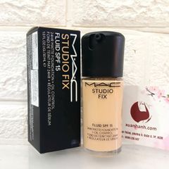 Kem nền Mac Studio Fix Fluid SPF15 lì mịn, che phủ, kìm dầu tốt #NC25 trung bình sáng (New)
