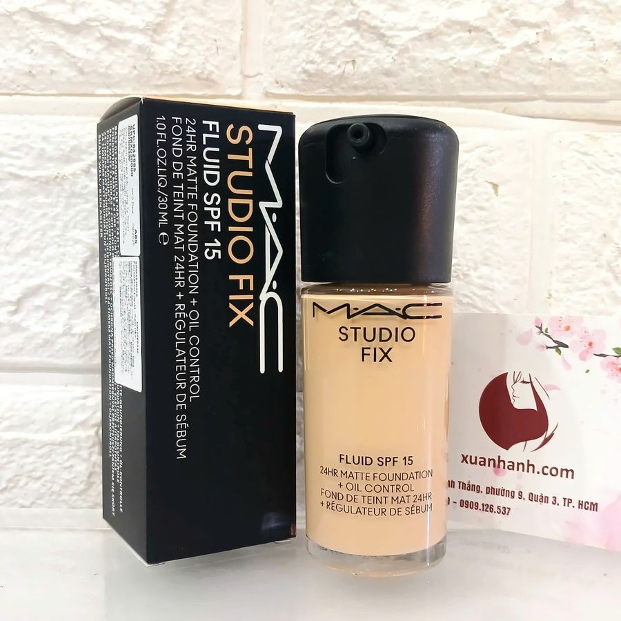 Kem nền Mac Studio Fix Fluid SPF15 lì mịn, che phủ, kìm dầu tốt #NC25 trung bình sáng (New)