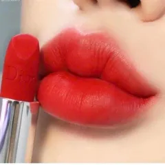 Son Dior Rouge Velvet nhung mịn lì, lâu trôi, #888 - Strong Red cam đỏ rực rỡ (NEW)