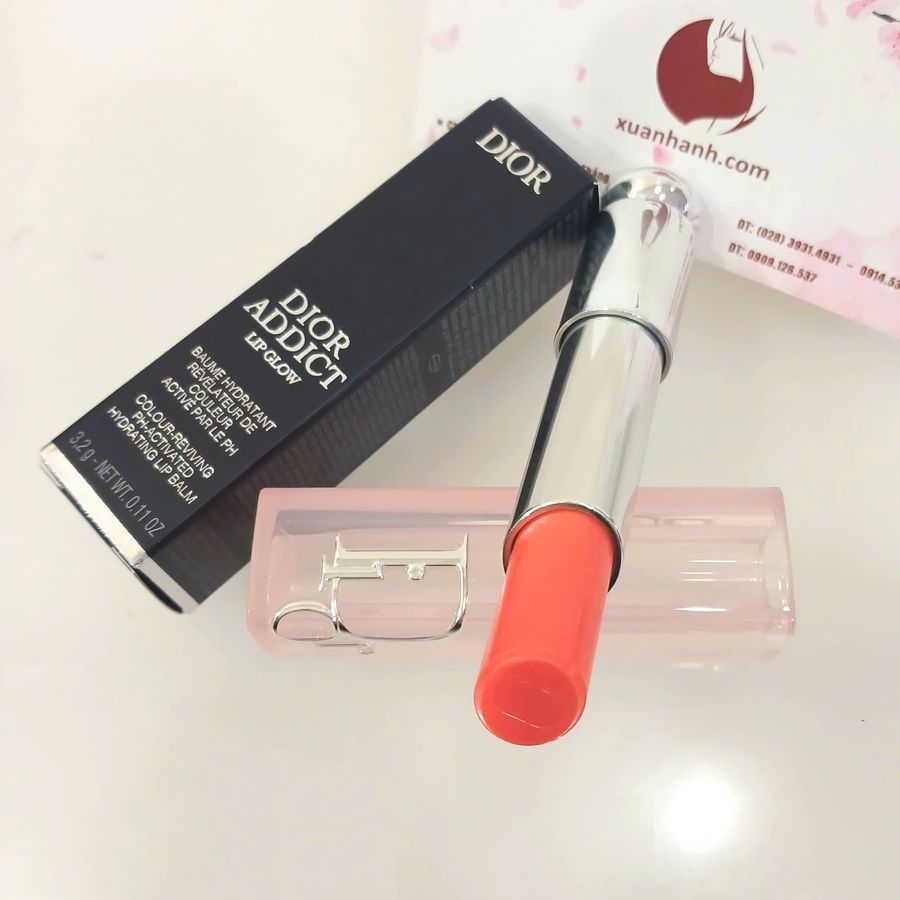 Son dưỡng Dior Addict Lip Glow mềm mượt và tăng sắc môi, #061 Poppy Coral - cam đào (New)