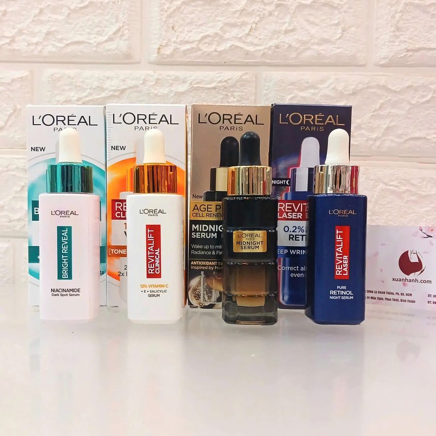 Tinh chất L'oreal PURE RETINOL NIGHT tái tạo, trẻ hoá, xóa nhăn, giảm nám, 30ml