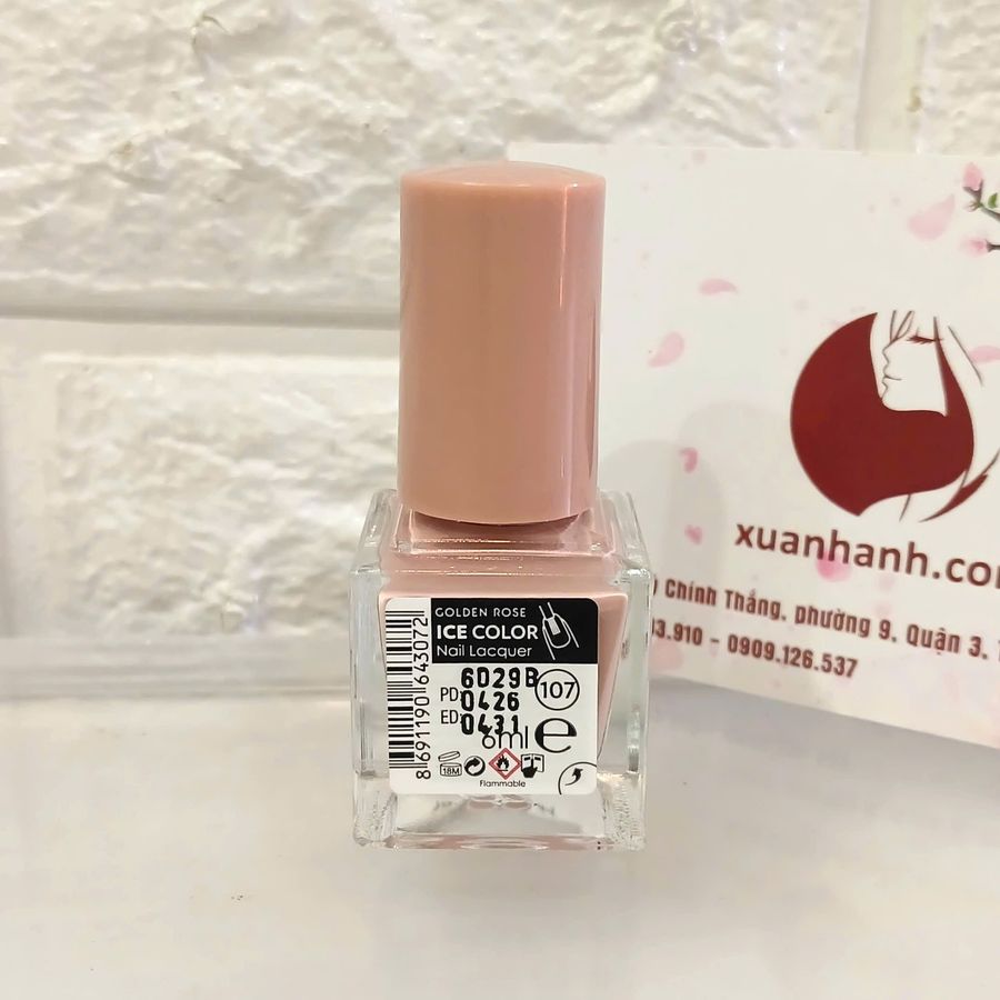 Sơn móng Golden Rose Ice Color #107 nude ánh hồng nhẹ nhàng